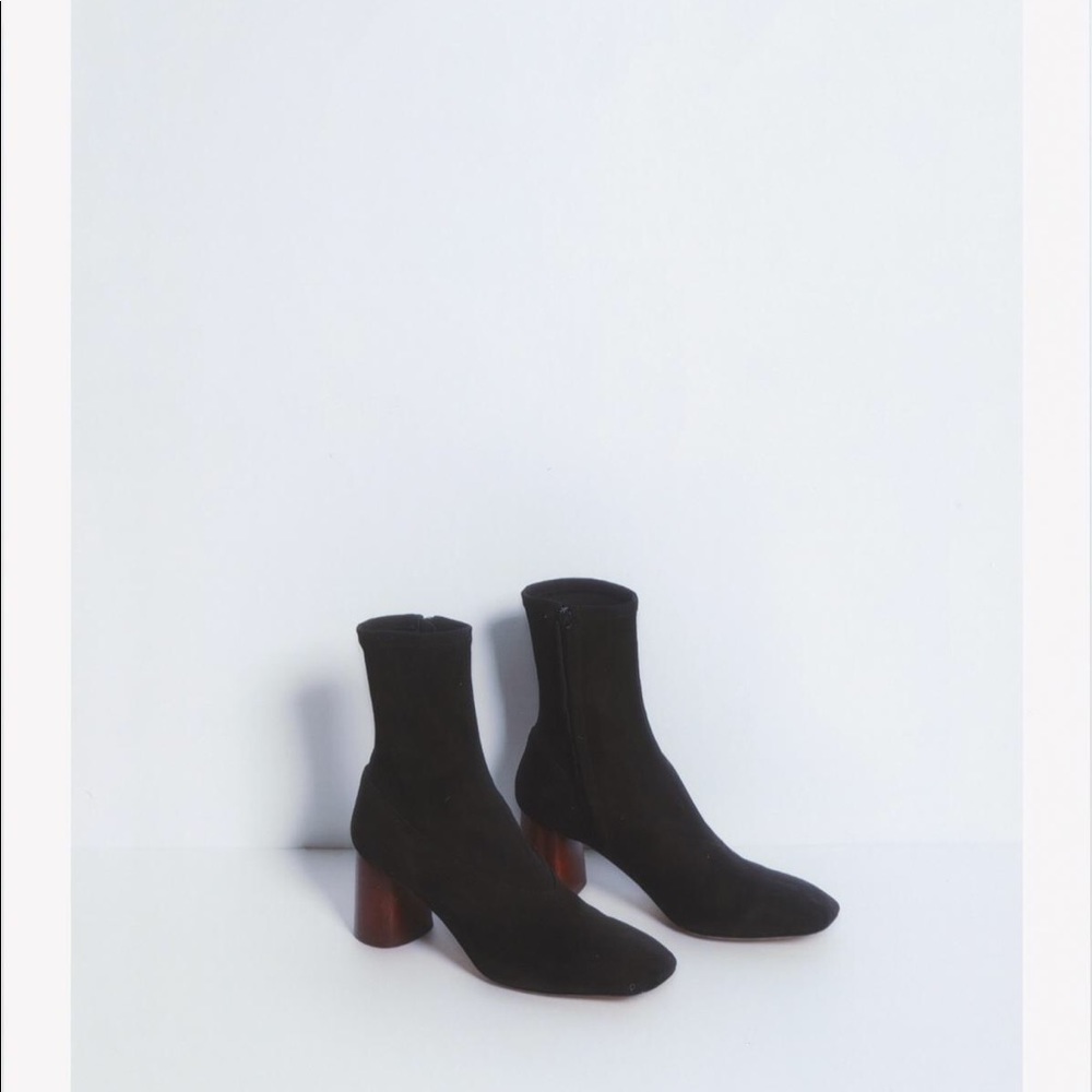 Helmut Lang Stretch Mid-Calf Suede Boots